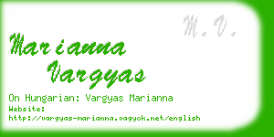 marianna vargyas business card
